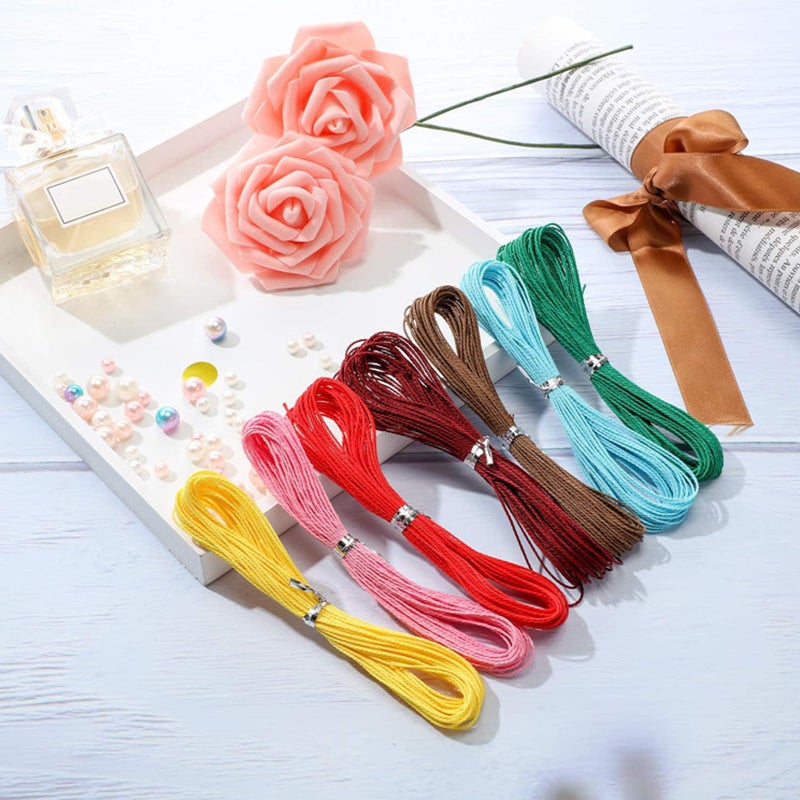 WillingTee 40 Colors 1mm Waxed Polyester Cord 437 Yard Waxed Bracelet Cord Wax String Cord Waxed Thread for DIY Bracelets Necklace Jewelry Making Friendship - Image 2