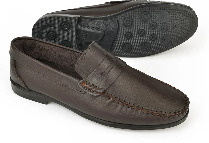 Ziya Men's Leather Casual Shoes 141423Z152 Brown