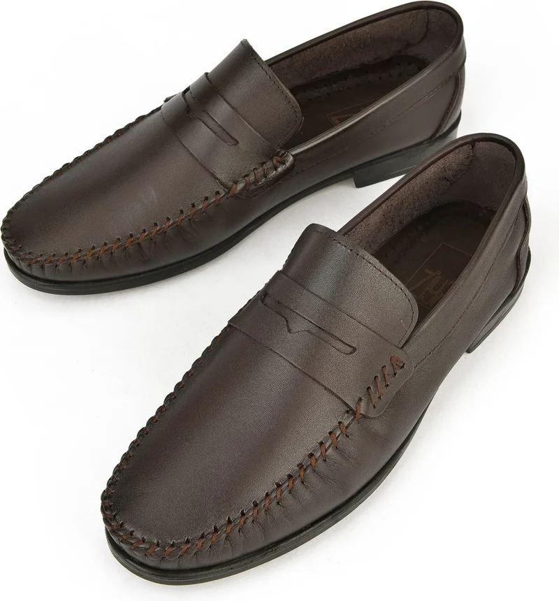 Ziya Men's Leather Casual Shoes 141423Z152 Brown