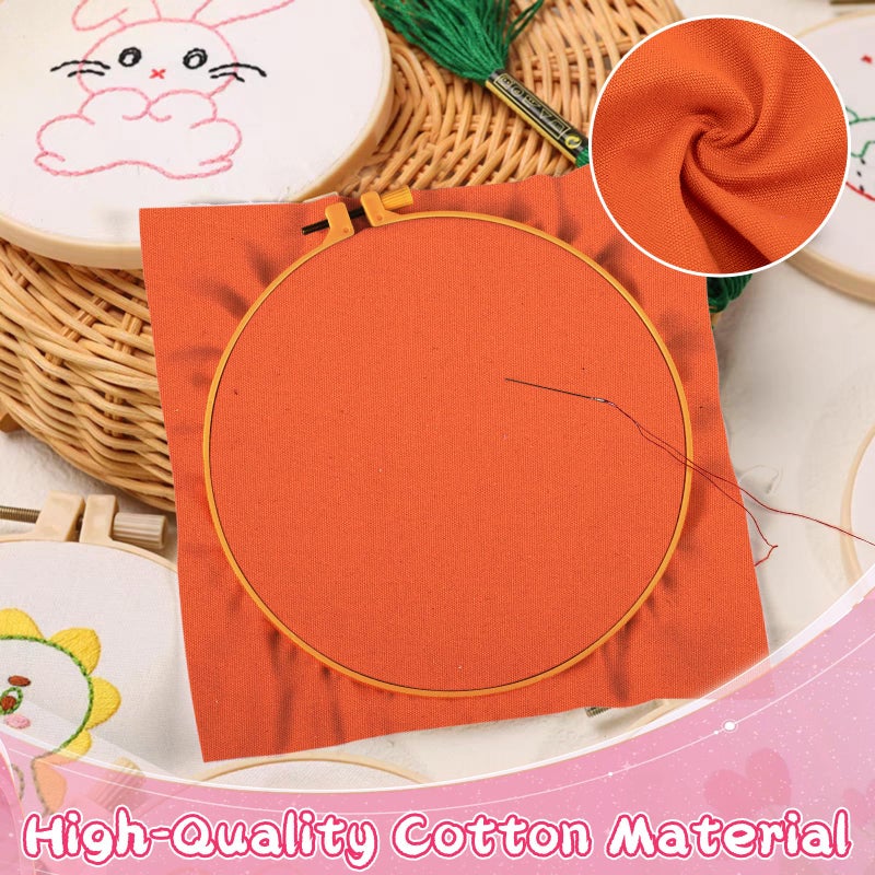 Nitelemn 12 Sheets 12 Colors Embroidery Fabric, Pre-Cut Natural Cotton Embroidery Cloth Fabric, Embroidery Cloth Squares for Embroidery Garment Craft (5.9Ã—5.9Inch) - Image 3