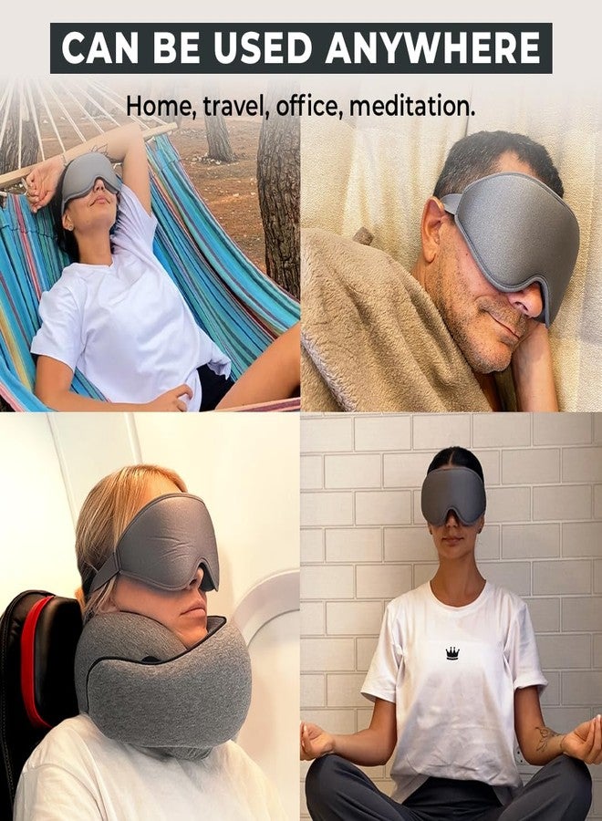 FlyHugz® 3D Travel & Home Sleep Mask|Ultra-Soft, 100% Light-Blocking Eye Mask for Deeper Sleep,Adjustable Strap with Nose Bridge Design|Perfect for Travel and Insomnia - Image 4