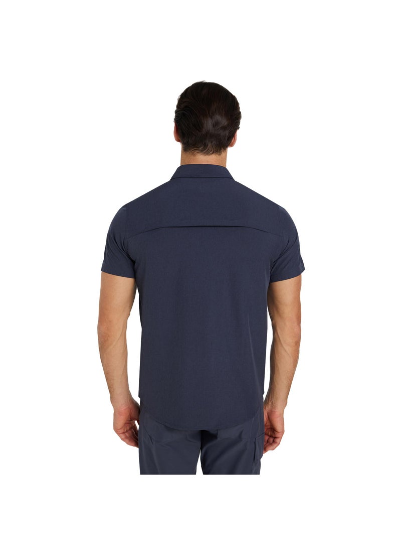 Outventure Outventure Dark Blue Shirt – Water-Repellent +ADD SHIELD Technology, Straight Cut, and Functional Chest Pockets for Adventurers  - Image 2