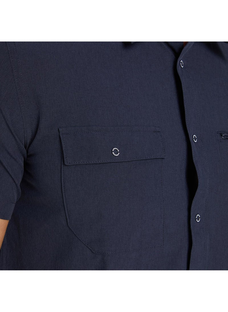 Outventure Outventure Dark Blue Shirt – Water-Repellent +ADD SHIELD Technology, Straight Cut, and Functional Chest Pockets for Adventurers  - Image 5