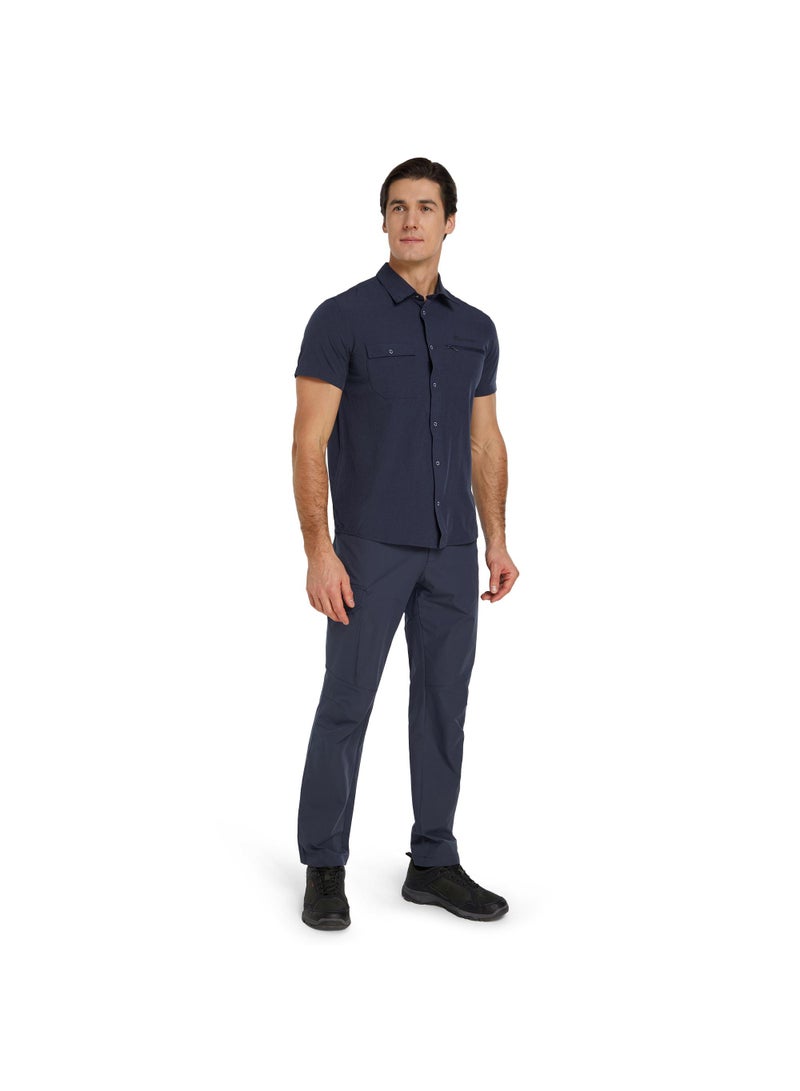 Outventure Outventure Dark Blue Shirt – Water-Repellent +ADD SHIELD Technology, Straight Cut, and Functional Chest Pockets for Adventurers  - Image 3