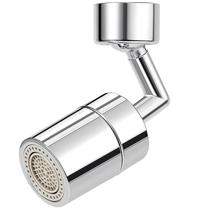 RP MALL Faucet Extender720 Degree Universal Splash Filter Faucet Dual Function Swivel Sink Chrome Faucet Attachment for Face Washing Eyewash and Gargle and Bathroom or Kitchen  - Image 1