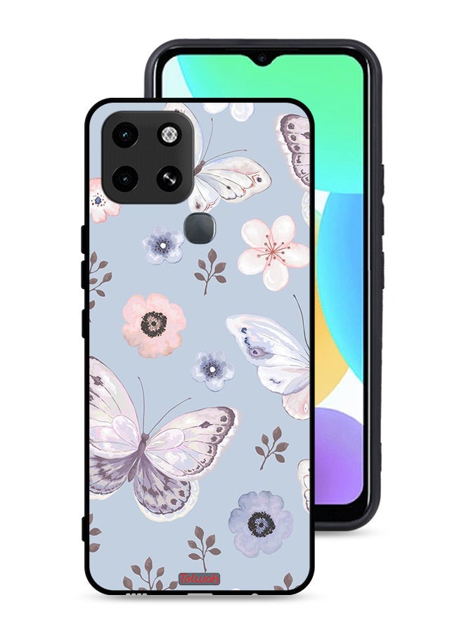 Tolwak Infinix Smart 6 Protective Case Cover Butterflies And Flowers - Image 1