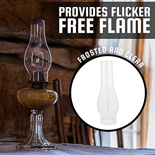 Ohlectric Glass Lamp Chimney - Chimney Transparent Glass Shade - Hand Blown Replacement For Vintage Oil Lamps - Prevent The Flame - Curvy Lamp Chimneys - 3 Inch Fitter, Pack Of 2 - OL-44531 - Image 5