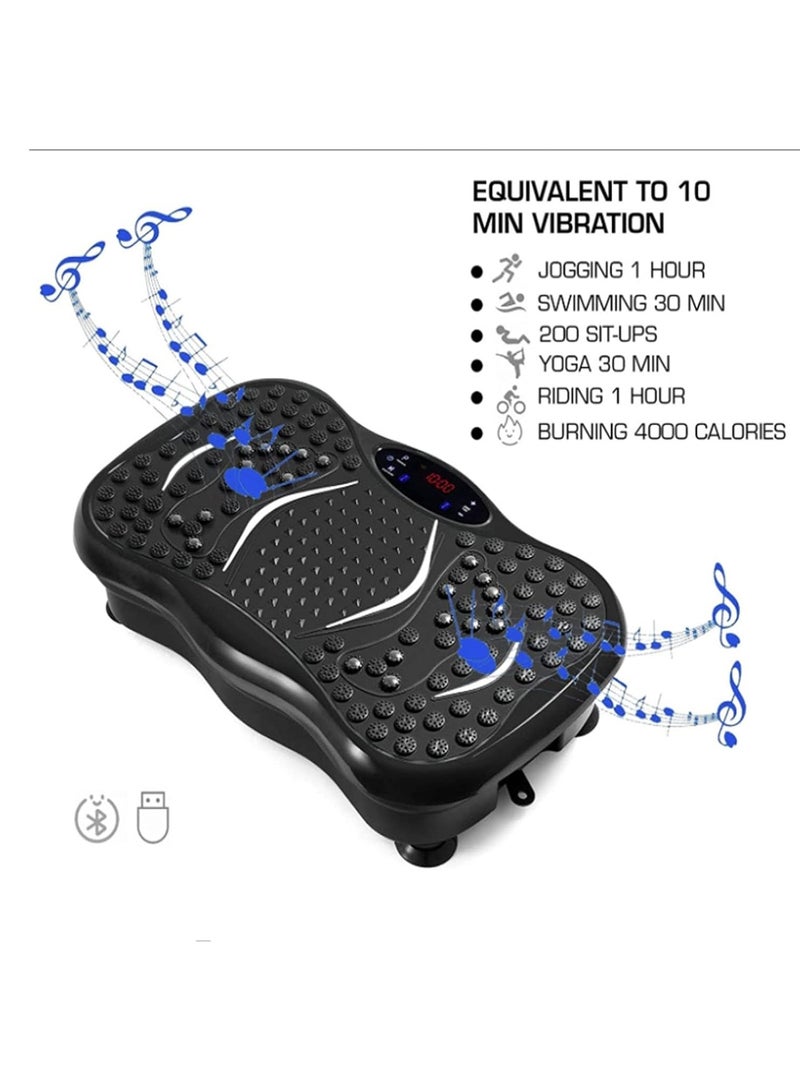 DubaiGallery Vibration Plate Exercise Machine, Whole Body Exercise Vibration Fitness Platform, 350 Lbs. LCD 3 Levels Massage Remote Bluetooth USB Music, Fitness Vibration Machine - Image 2