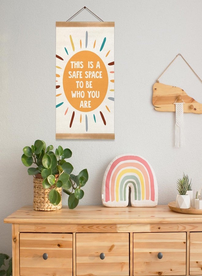 ZTGDA Mental Health Posters, This Is a Safe Space, Boho Classroom Decor, Therapy Office Counseling Office Must Haves, School Counselor Supplies, Calm Down Corner Wall Art Decor (WHO YOU ARE) - Image 5