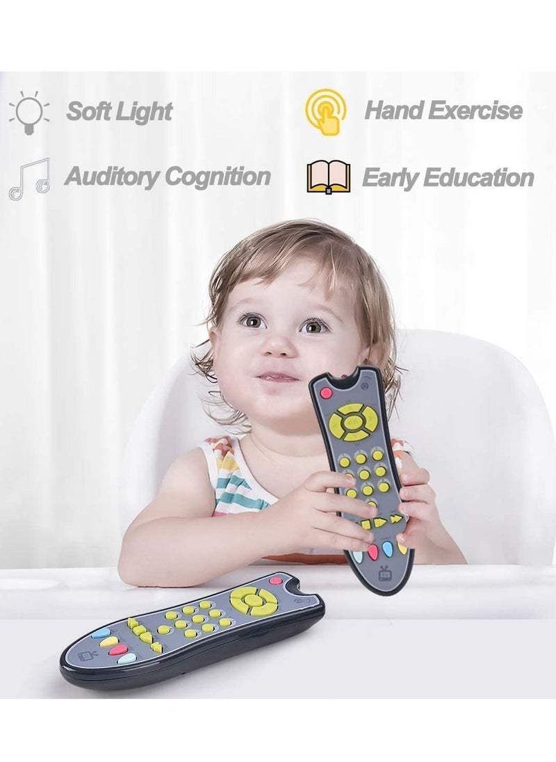 Y&D - Musical TV Remote Control Toy with Light and Sounds, Language Development from Number 0-9 in English, French, Spainsh - Image 1