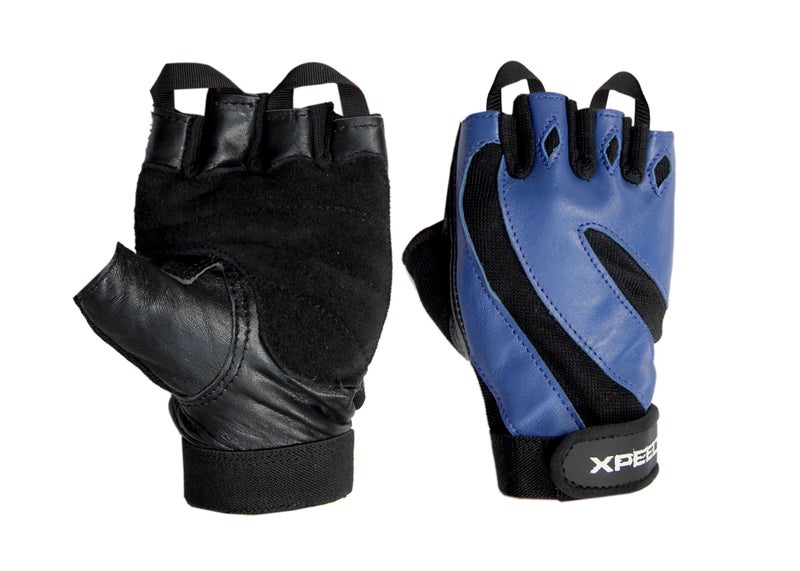 Massive Speed System XPEED Fitness Weight Training Hand Protector Gym Gloves Blue Black Wrist Wrap Support Fitness Gloves - Image 3