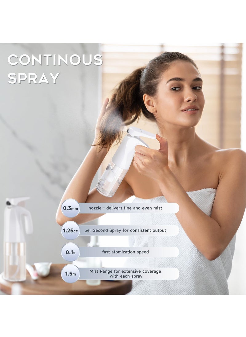 KASTWAVE - 200ml Spray Bottle for Hair Mist Sprayer, Continuous Fine Spray Water Bottle - Empty Misting Spray Bottles for Hairstyling, Cleaning, Travel, Plants, Pets & Skin Care - Image 1