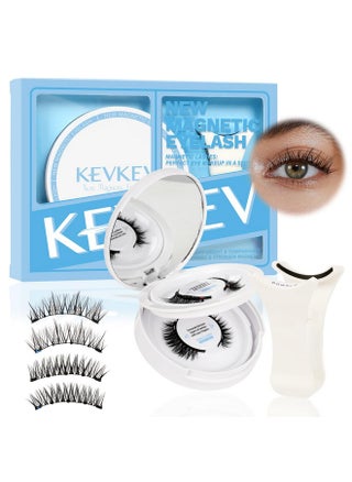 KevKev 2Pairs Magnetic Eyelashes Magnetic Lashes Kit Smaller Magnets False Eyelashes without Eyeliner Reusable No Glue Needed Magnetic Eyelashes Kit with Applicator Easy to Wear and Remove Readily - pzsku/Z25005BADD8AAE9184DB8Z/45/1744003055/739f68ba-6e1b-43e2-bdbc-d9bf19f7f8fc