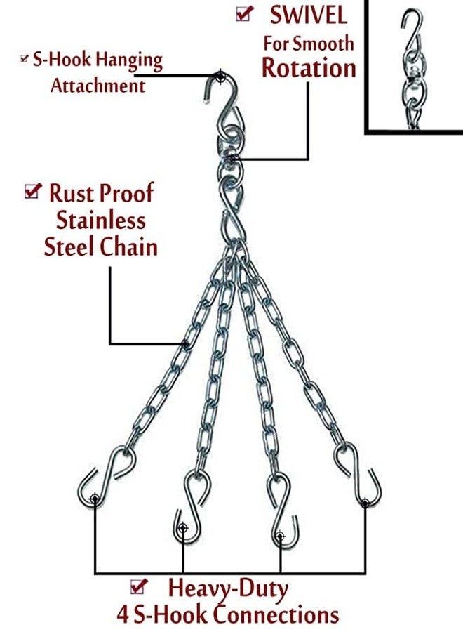 PSE Heavy Duty Steel Chain and Swivel for Punching Bags (Chrome) - Image 3