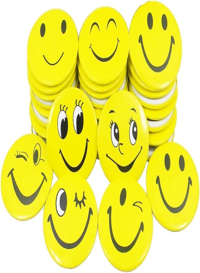 Sky Flying Smiley Emoji Expressions Badge Gang Brooch Party Favour Return Gift, Pack of 30 (Multicolour, Large Size 4.5 cm) - Image 3