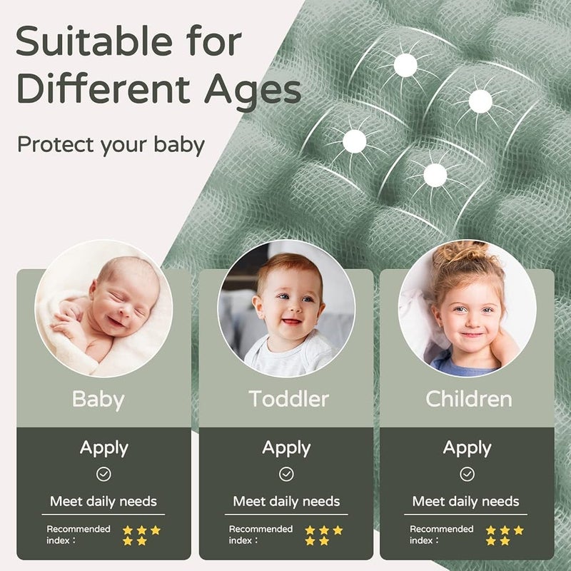 Yoofoss Hooded Baby Towels for Newborn 2 Pack 100% Muslin Cotton Baby Bath Towel with Hood for Babies, Infant, Toddler and Kids, Large 32x32Inch, Soft and Absorbent Newborn Essential - Image 5