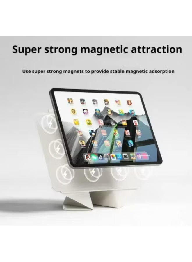 غطاء حماية مغناطيسي لجهاز iPad 10 (10.9") / iPad 11 (A16)【2025】، حامل متعدد الزوايا، غطاء حماية للجهاز اللوحي قوي جدًا ومفتوح بدون عوائق. غطاء فائق النحافة مع إبزيم قابل للفصل وحامل قلم قابل للفصل جديد مطور - Image 4