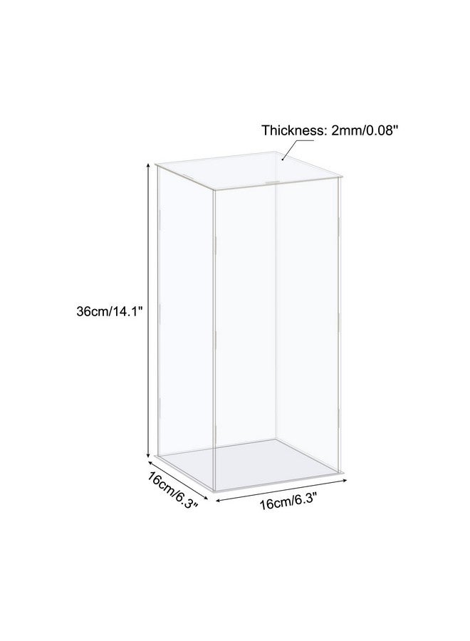MECCANIXITY Acrylic Display Case Box Clear Dustproof Protection Showcase 6.3X6.3X14.1 Inch For Collectibles Display - Image 3