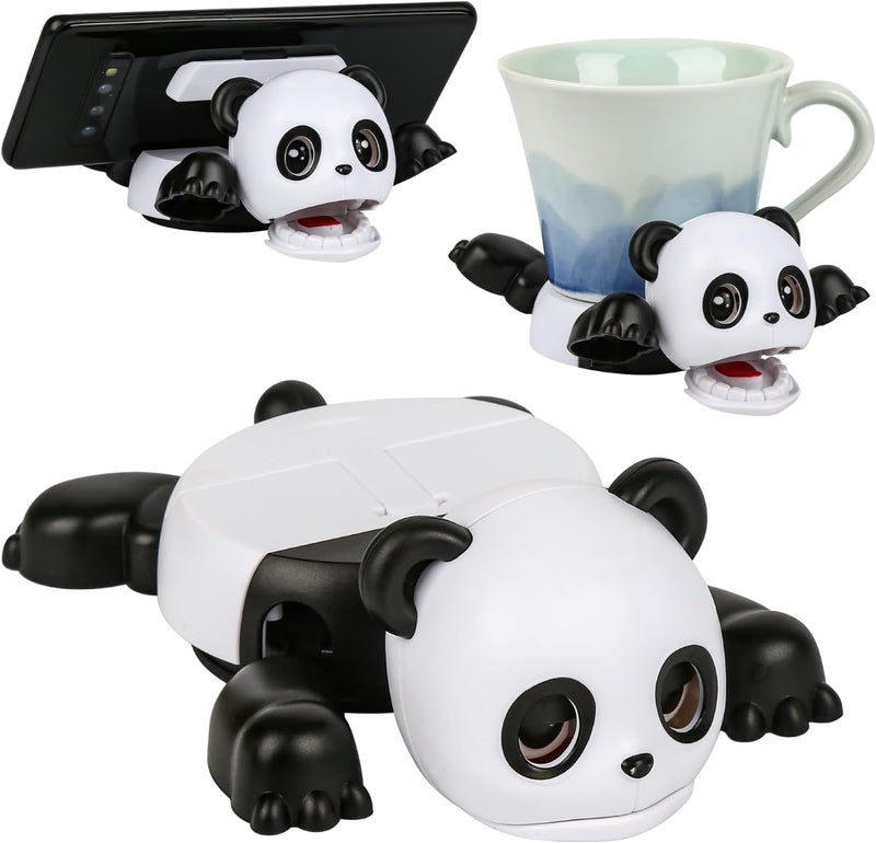 House of Quirk Panda Coasters – Funny Dual-Use Drink Coaster & Phone Stand, Cute Panda Gifts & Desk Decor for Office or Home - Image 1