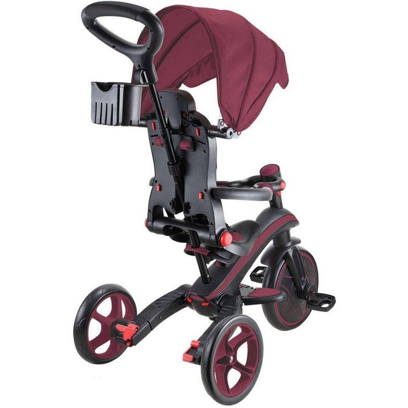 Globber Explorer Foldable 4-in-1 Convertible Trike (86 x 45 x 103 cm, Burgundy) - Image 2