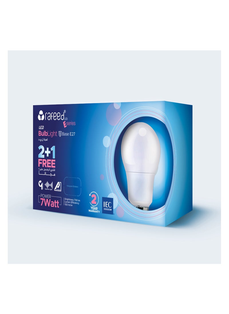 Rafeed RAFEED 7 W 3 Pc Pack LED Bulb E27 Warm Light Energy Efficient  - Image 5