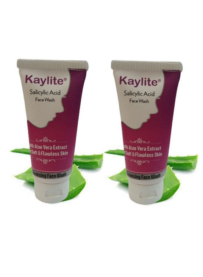 Kaylite Salicylic Acid Face Wash With Aloe Vera Extract For Soft And Flawless Skin (Pack Of 2) 60 Ml - Image 2