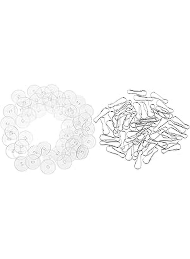 Removable Ceiling Hooks with Adhesive Suction Cups 50pcs for Lanterns Decorations Weddings Festivals - Image 1
