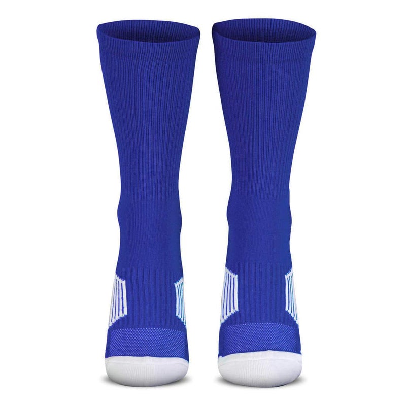 ChalkTalkSPORTS Custom Team Number Crew Socks | Youth & Adult Athletic Socks Blue | Choose Your Number - Image 3