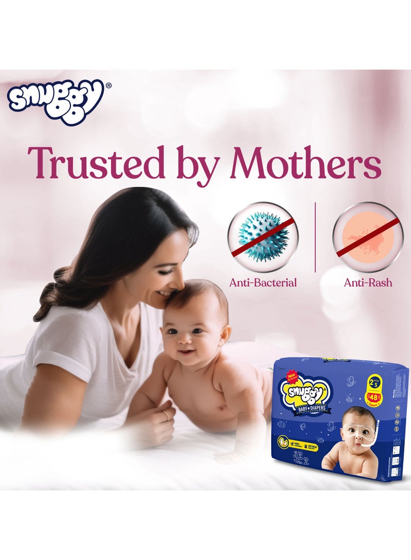 Snuggy Baby Diaper Small Size-2 (3-8kg) 48 Diapers - Image 3