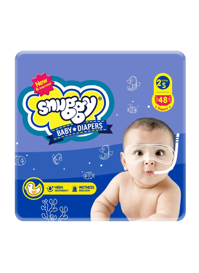 Snuggy Baby Diaper Small Size-2 (3-8kg) 48 Diapers - Image 1