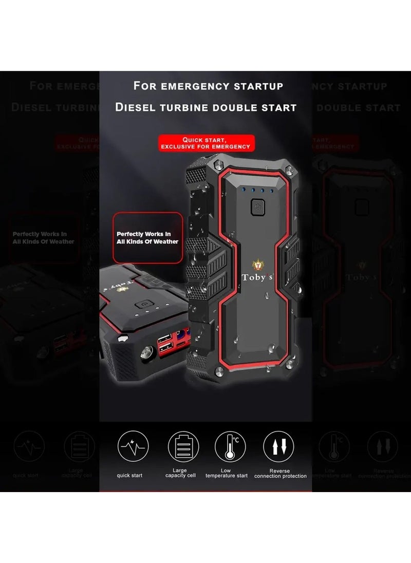 Toby's Toby's X-16 Multifunction Portable Car Jump Starter Power Bank 16000mah 12v Emergency Charger  - Image 2