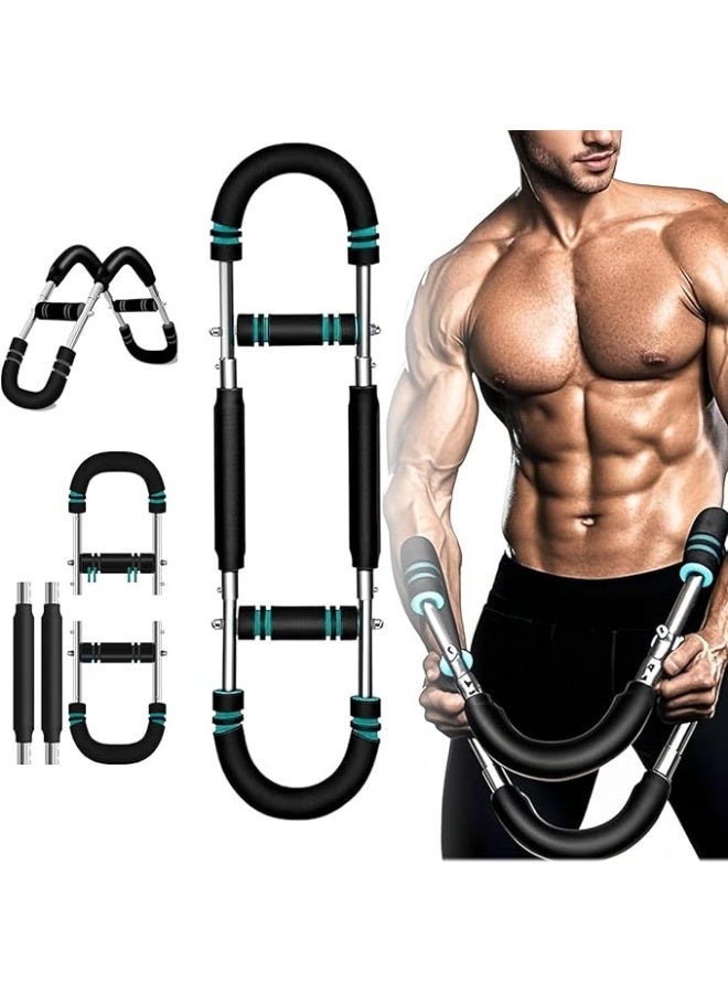 شيوخ درّب الذراع تويستر برو 2025، قوة قابلة للتعديل 40–100 رطل، بار تويستر لتدريب الصدر والكتفين والذراعين، جهاز لياقة علوي محمول وقابل للفك للاستخدام في المنزل والنادي - Image 1