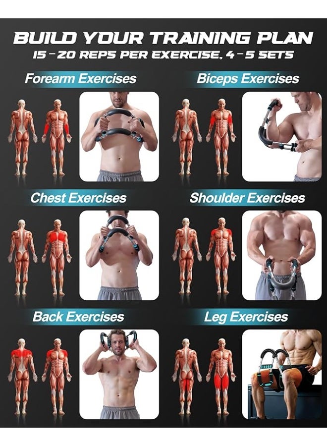 شيوخ درّب الذراع تويستر برو 2025، قوة قابلة للتعديل 40–100 رطل، بار تويستر لتدريب الصدر والكتفين والذراعين، جهاز لياقة علوي محمول وقابل للفك للاستخدام في المنزل والنادي - Image 2