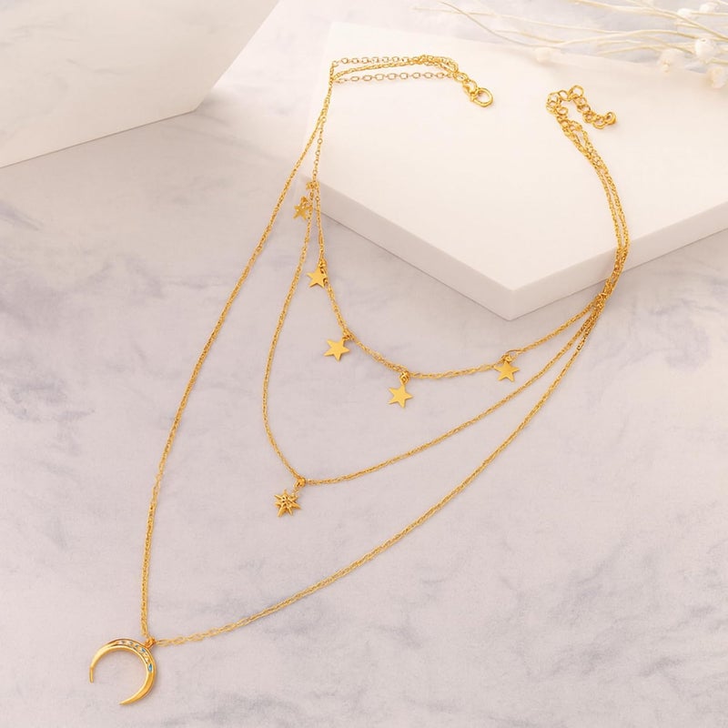 KERETY Store Layered Necklace for Women – Minimal Gold Chains, Stylish Double Layer Chain Jewelry, Trendy Western Neckpieces & Pendant Set - Image 5