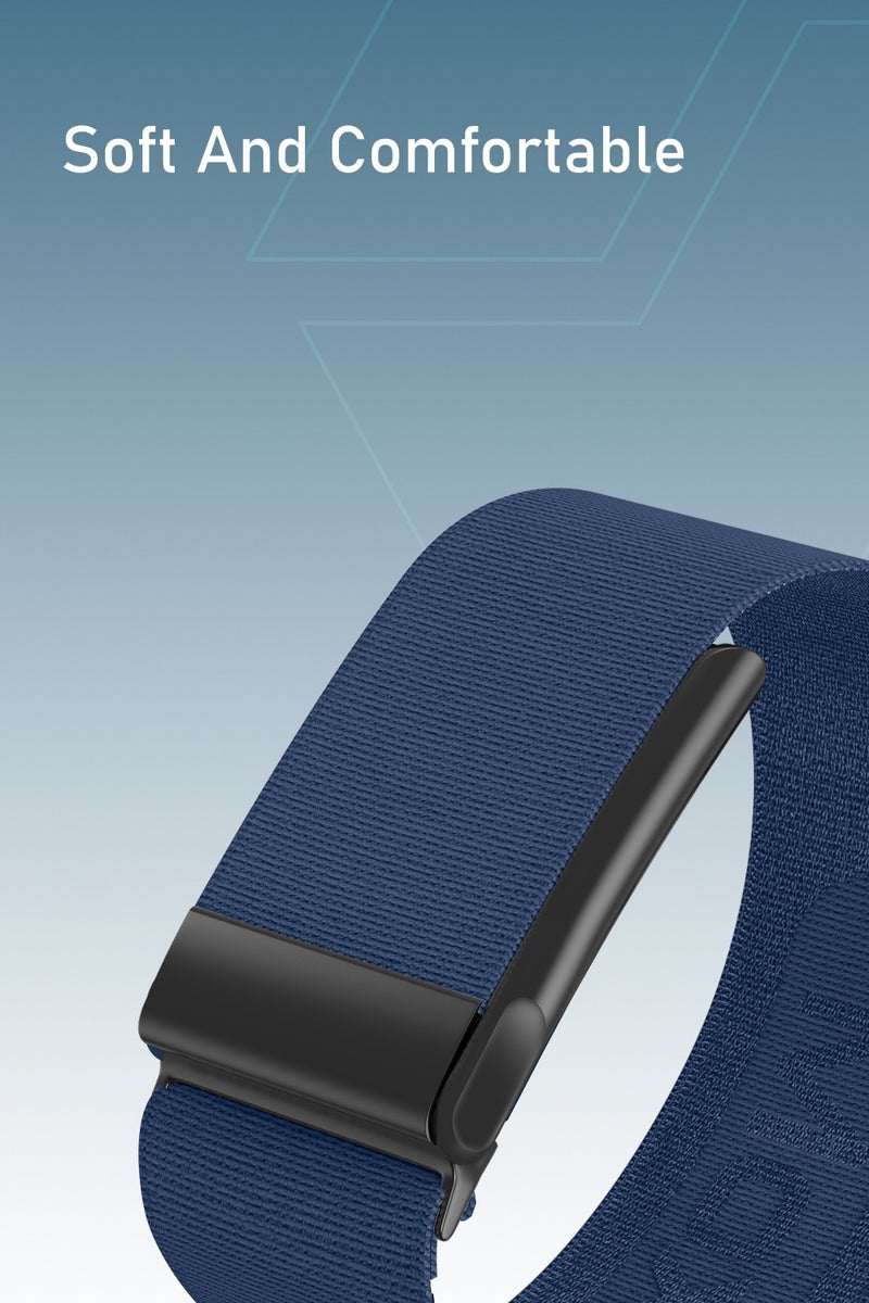 Moxedo Fit-Weave Nylon Braided Band Adjustable Replacement Strap Breathable Nylon and Odor Resistant Health and Fitness Tracker Compatible for Whoop 5.0 - Blue - Image 4