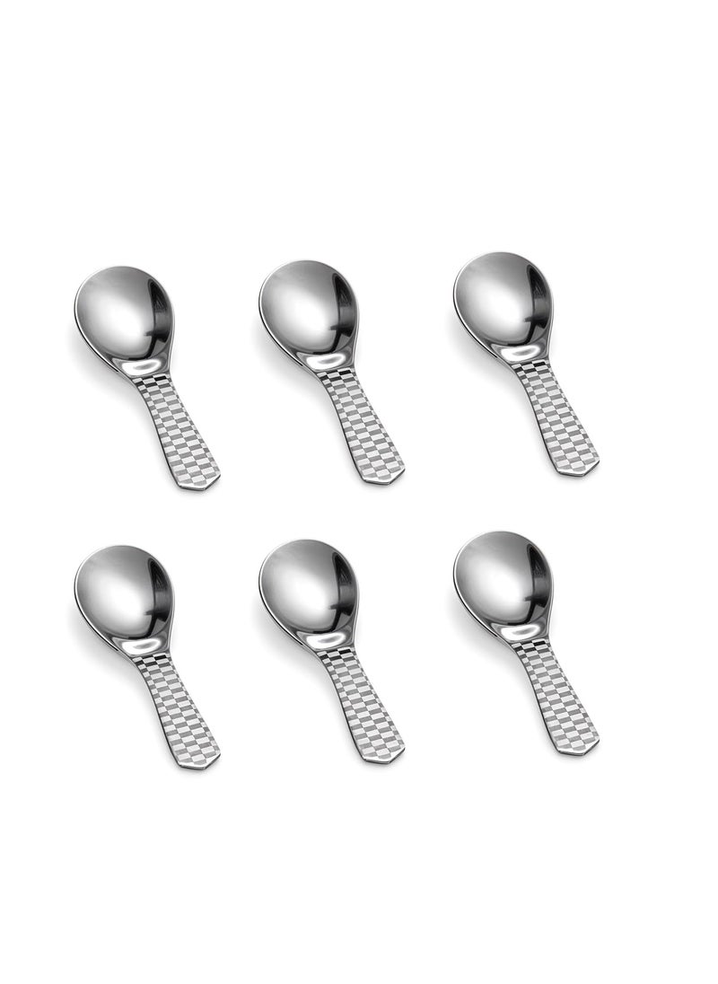 Kitchen Expert Kitchen Expert - Stainless Steel Masala Spoons | Heavy Guage | Mini Spoons for Tea/Sugar | Spices Spoon for Kitchen | for Small Containers | Spoon for Masala Dabba | Set of 6 | Silver Color  - Image 1