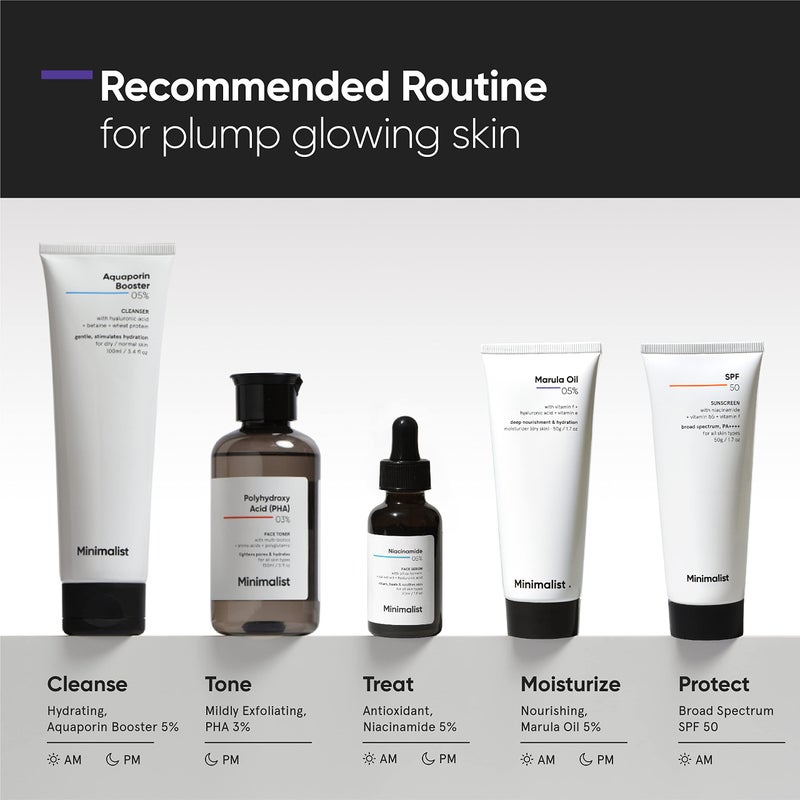 Minimalist Face Moisturizer for Dry Skin | 5% Marula Oil With Hyaluronic Acid For Deep Nourishment & Hydration | Face Hydrating Moisturizer | For Women & Men | 1.7 Oz / 50 gm - Image 4