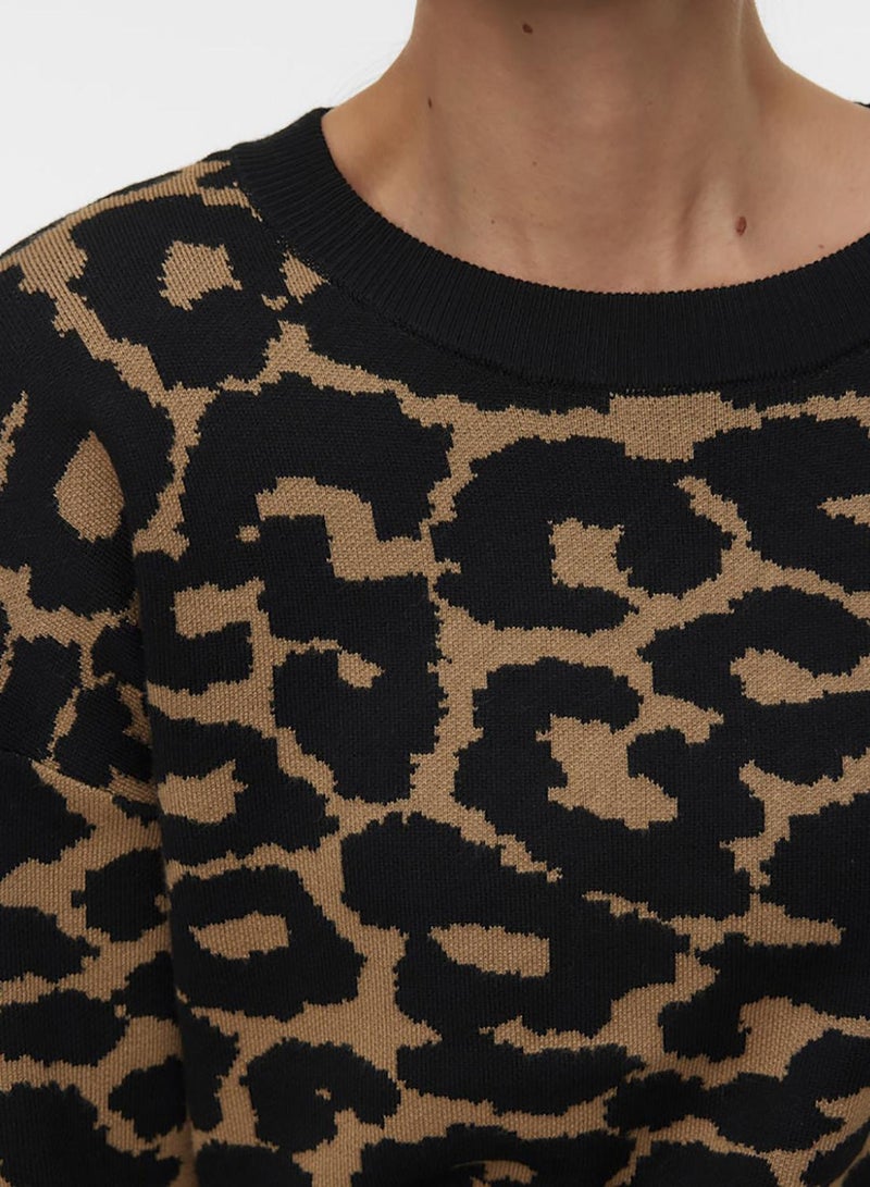 VERO MODA Vmsiljeanimal Ls O-Nck Pullover Ga Noos - Image 5