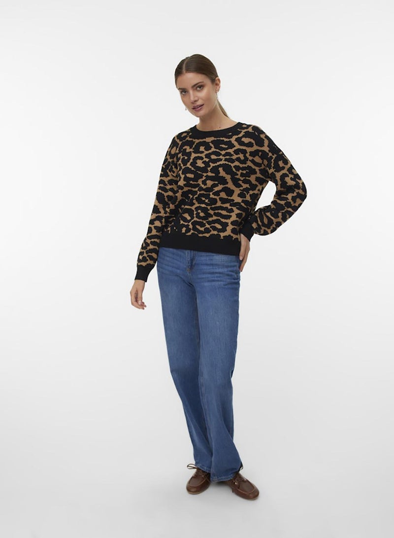 VERO MODA Vmsiljeanimal Ls O-Nck Pullover Ga Noos - Image 2