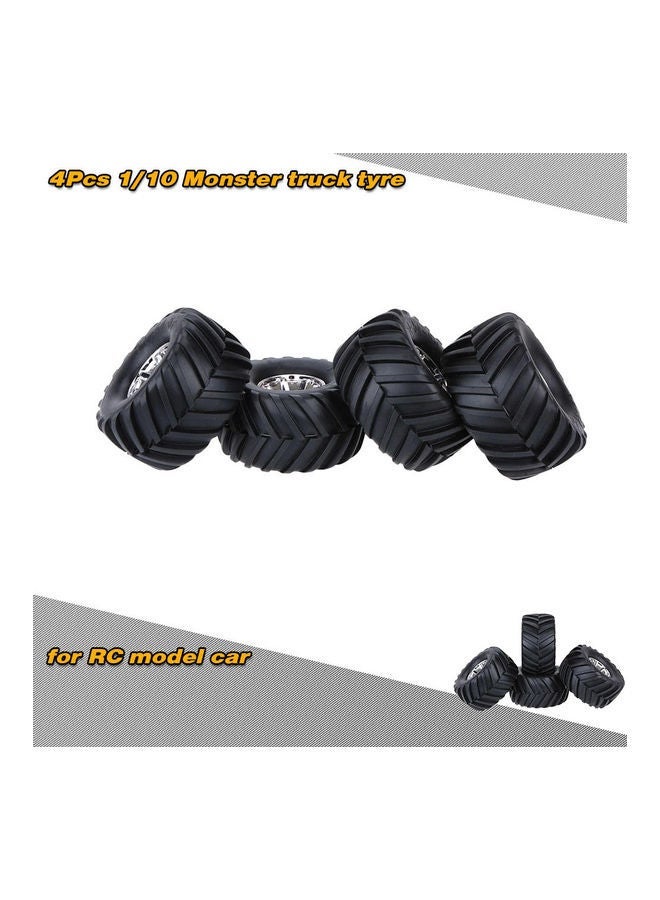 NIBEMINENT 4Pcs/Set 1/10 Monster Truck Tire Tyres for Traxxas HSP Tamiya HPI Kyosho RC Model Car 26*26*6cm - Image 1