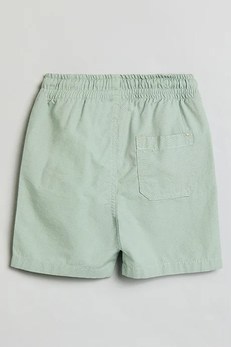 R&B Solid Shorts with Drawstring Waist