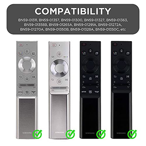 Winceed Silicone Case for Samsung BN59-01357A BN59-01363A BN59-01311B, Anti Slip Back Cover for 2021 Solar Cell Remote Control, Protective Case for Samsung Smart TV Remote Sleeve Skin-Black - Image 2