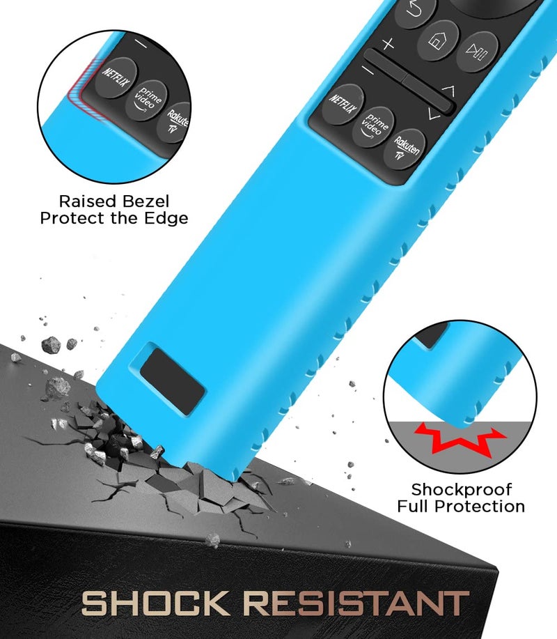 Winceed Silicone Case for Samsung BN59-01357A BN59-01363A BN59-01311B, Anti Slip Back Cover for 2021 Solar Cell Remote Control, Protective Case for Samsung Smart TV Remote Sleeve Skin-Black - Image 3