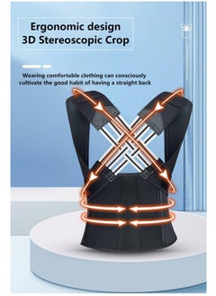 XiuWoo Adjustable Posture Correction Back Support Belt Back Support Brace and Posture Correction Belt Breathable Material Relieve Pain Stress and Fatigue Adjust to Body Shape  - Image 5