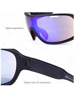 KASTWAVE Polarized Sports Sunglasses With 5 Interchangeable Lenes, Cycling Sunglasses for Men Outdoor  - Image 3