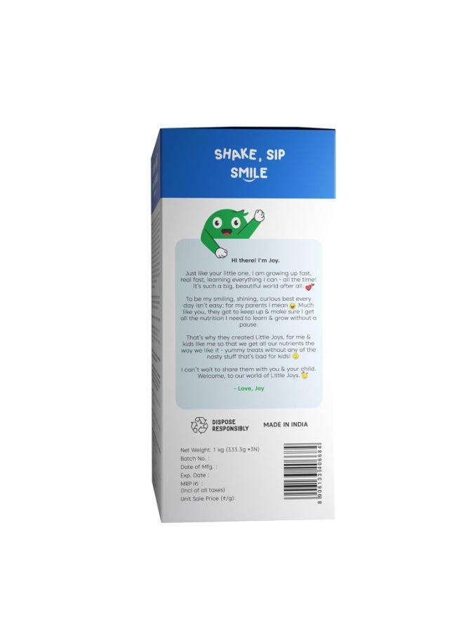 Little Joys Nutrimix Nutrition Powder 1 KG | 7-12 years | No Refined Sugar | Supports Healthy Growth & Boosts Immunity | with Ragi, Bajra, Almonds & Oats | Chocolate Flavour - Image 5