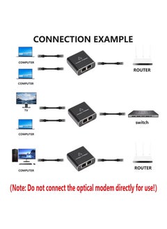 Anmi Network Hub,Gigabit Ethernet Splitter with USB Power Cable, Splitter for Cat5/5e/6/7/8 Cable(2 Devices Simultaneously Networking)  - Image 4
