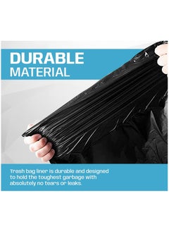 Hi Care Hi-Care Garbage Bag Black 65x95cm 20 Micron 100 Bags Heavy Duty Oxo Biodegradable Plastic Bag MediumTrash Bags Dustbin Bags Waste Bag Office Bag Strong And Durable Bin Bag Garbage Bag Medium  - Image 5