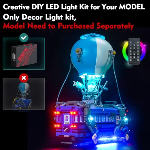 LocoLee RC Version LED Light Kit Compatible with Lego 77073 Battle Bus Fortnite Creative Lighting Set Accessories Compatible with Lego 77073 Fortnite Combat Bus No Models Only Light - Image 5