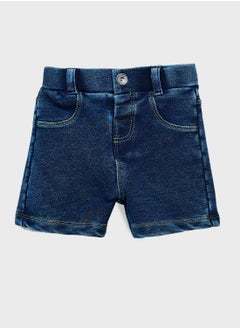 GUESS Kids Printed T-Shirt & Knit Denim Shorts Set  - Image 4